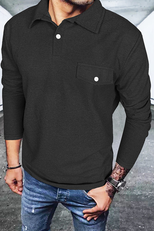 Men Flap Detail Polo Shirt