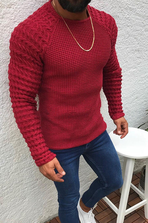 Sweater Length Sleeve Round Neck Head Sweater Top Clothes Male