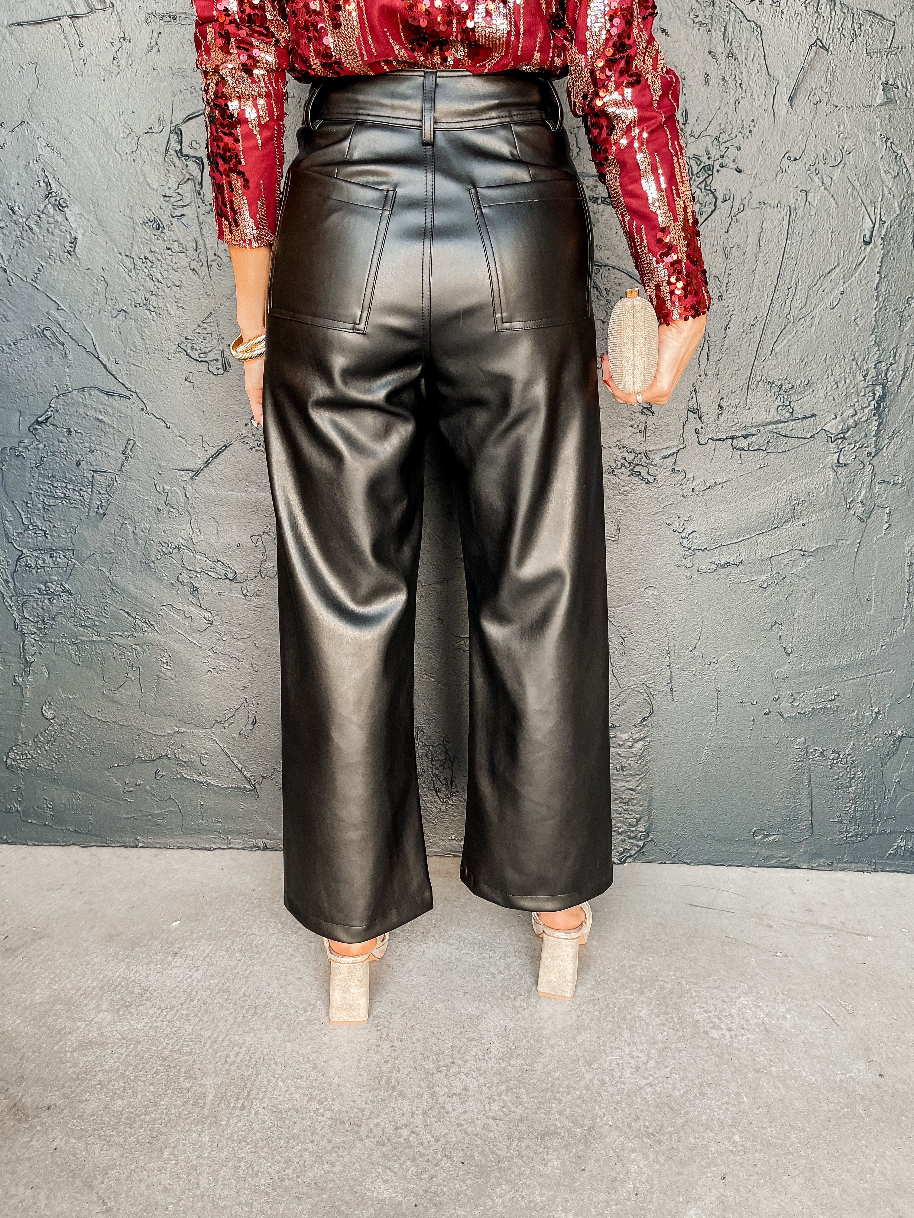 Call The Shots Vegan Leather Pants