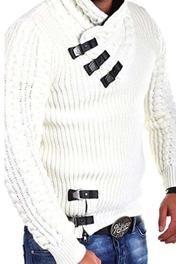 Men's Stand Collar Winter Warm Casual Collar Sweater