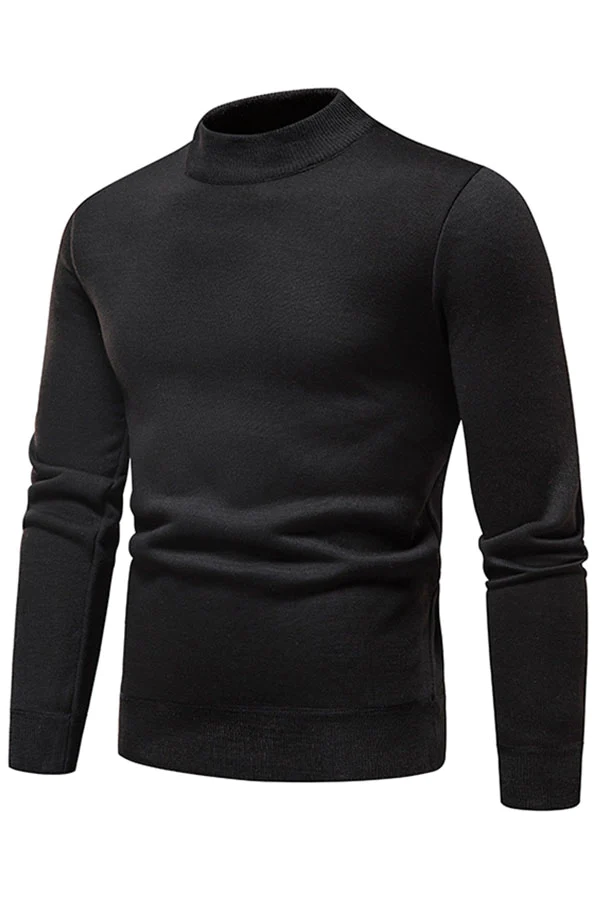 round neck fleece knitted sweater