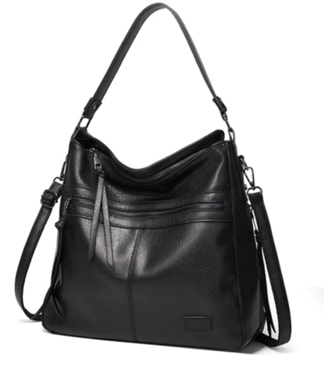 Black Luxury Faux Leather Handbag
