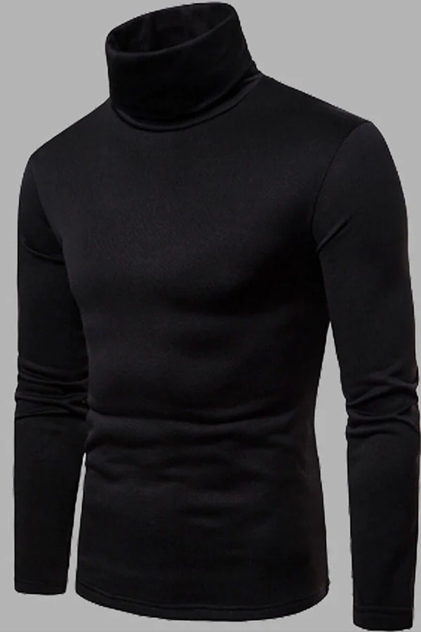 Men Turtleneck Basic Skinny Sweater