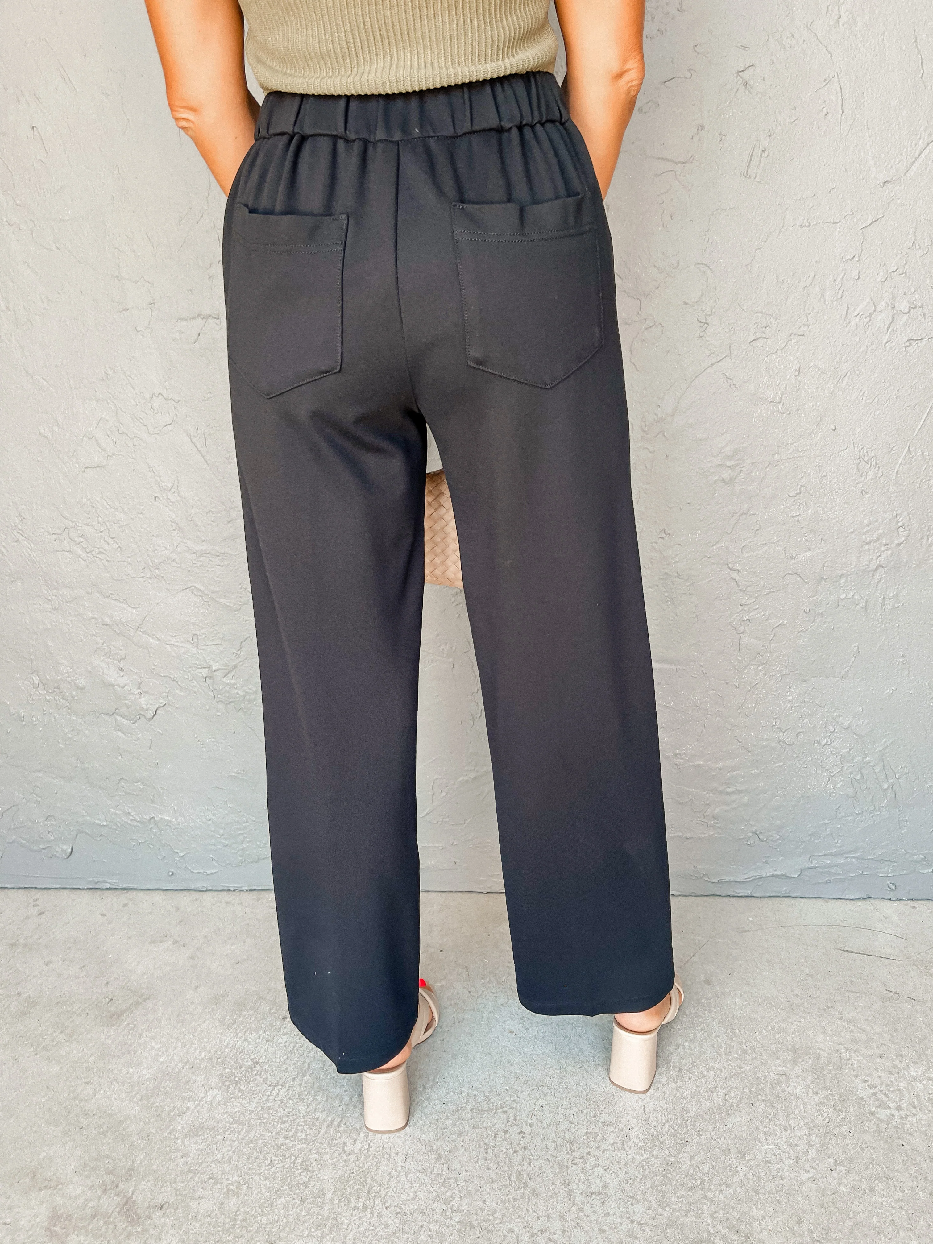 [Another Love] Bishop Wide Leg Pants-Black