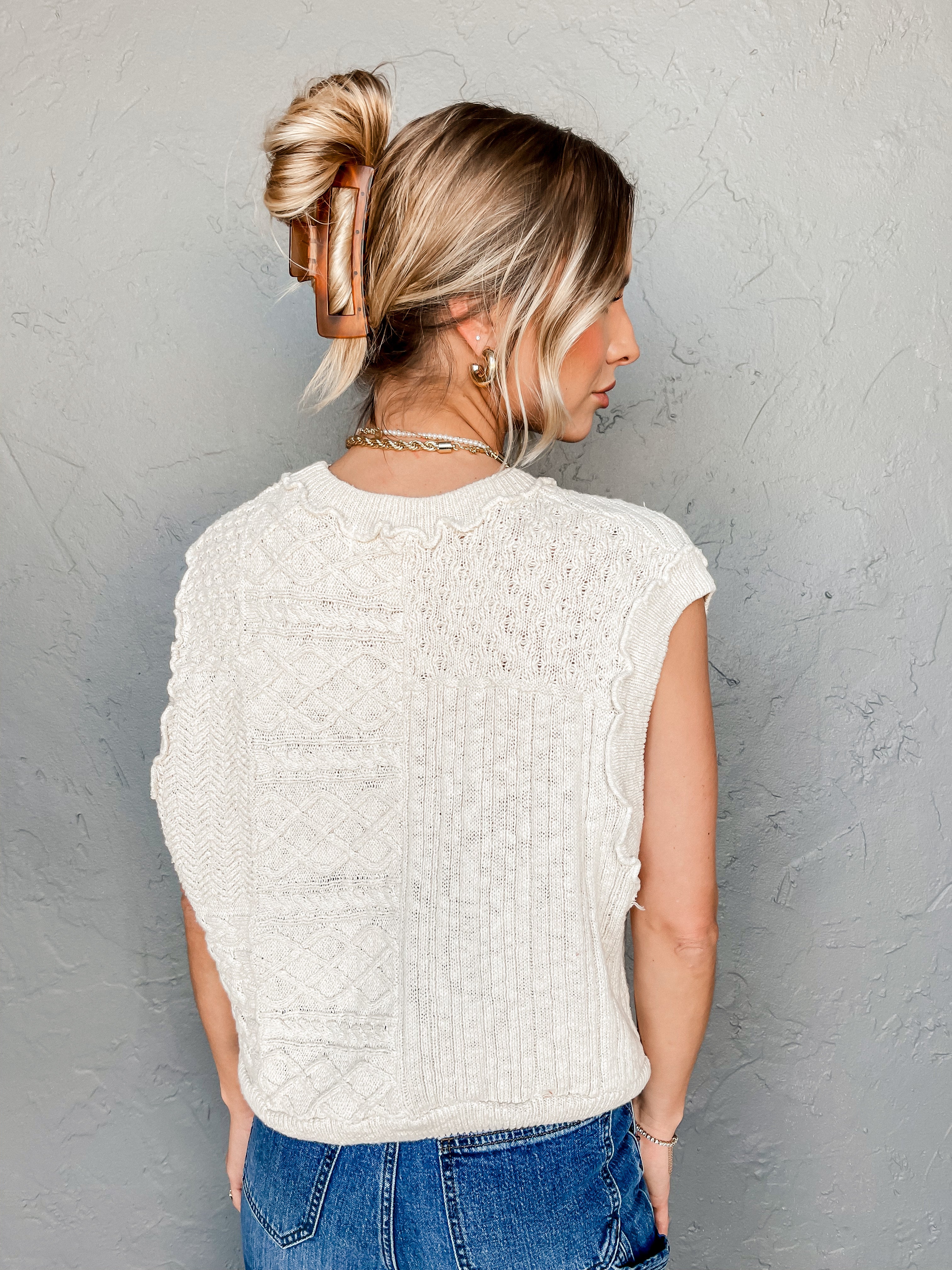 Winding Roads Mixed Cable Knit Sweater