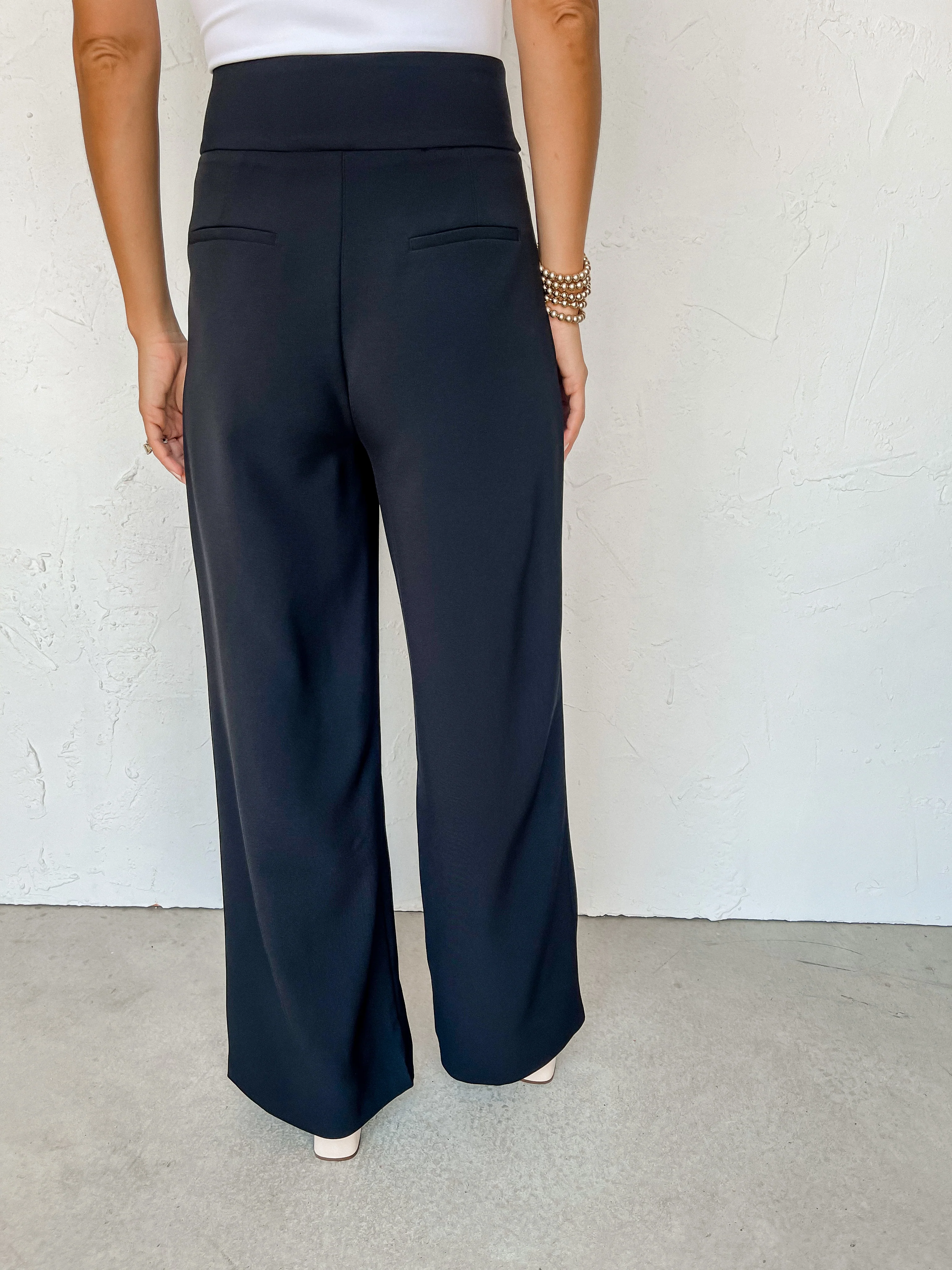 Loft Waist Tie Wide Leg Pants