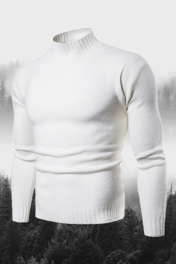 Half Turtleneck Solid Color Sweater