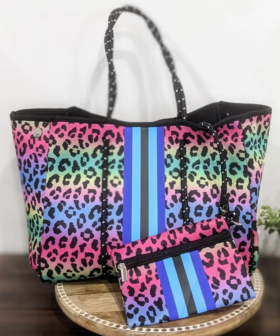 Fantasy Leopard Neoprene Tote