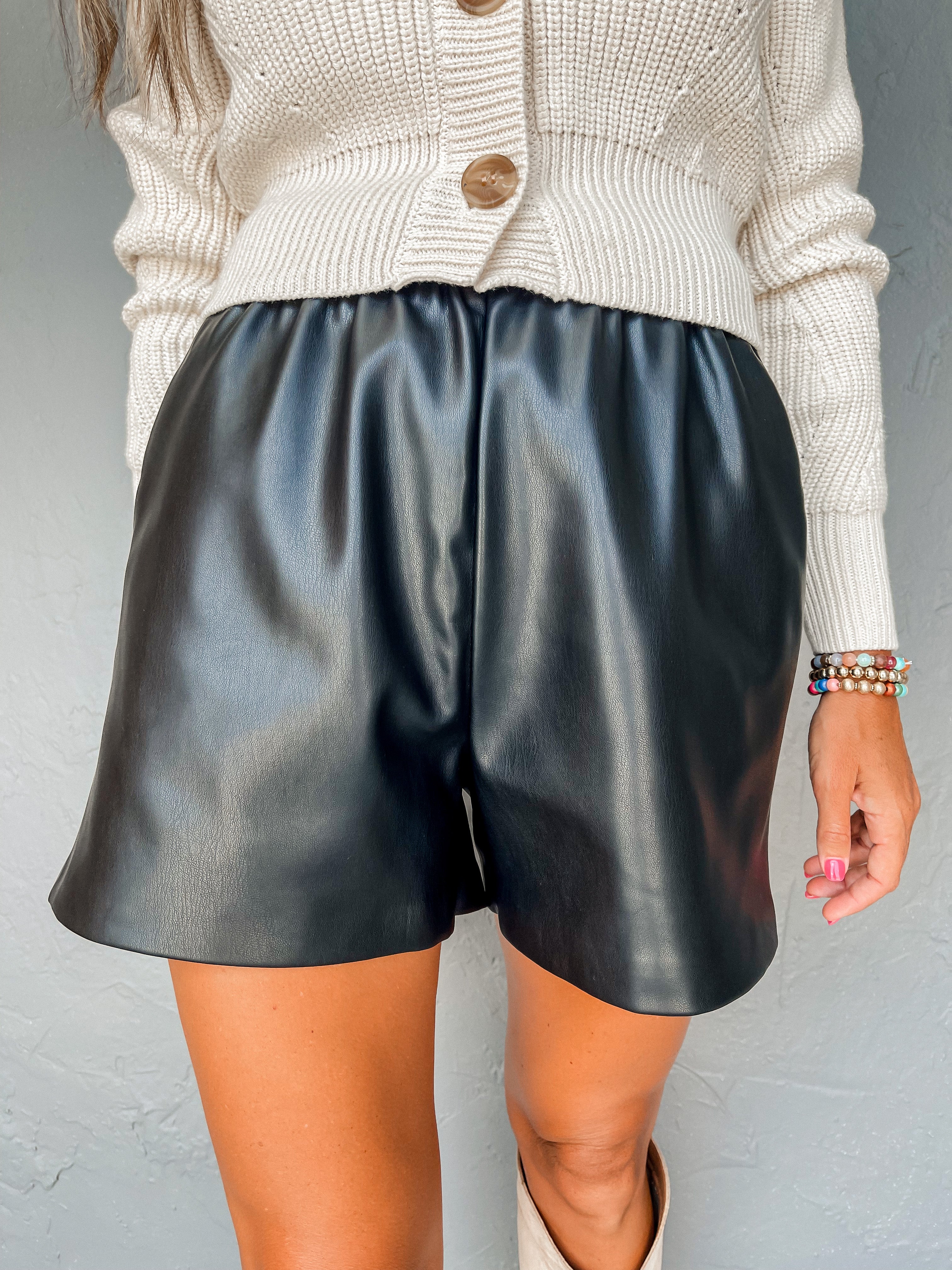 [Z Supply] Tia Faux Leather Short-Black