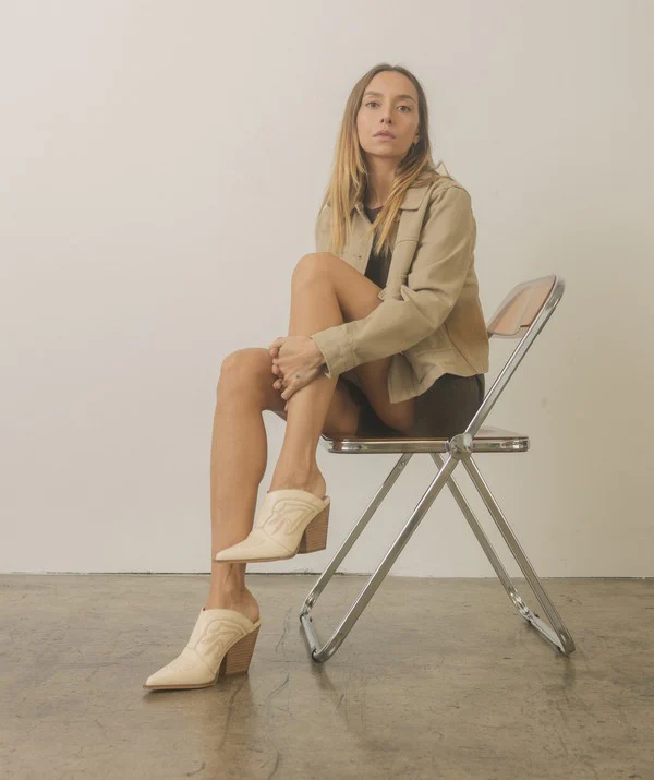 OASIS SOCIETY Kiara - Western Inspired Heeled Mule