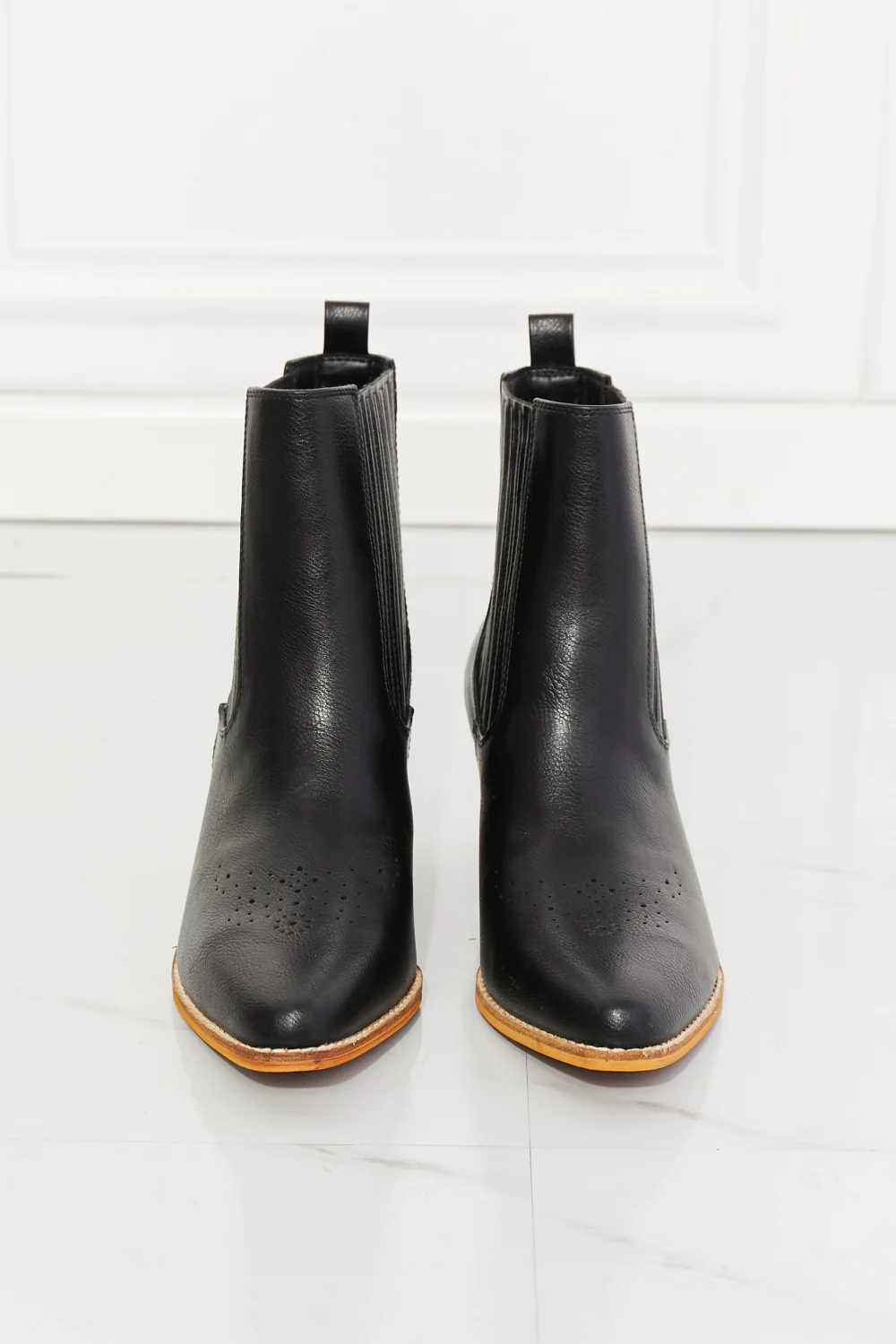 MMShoes Love the Journey Stacked Heel Chelsea Boot in Black
