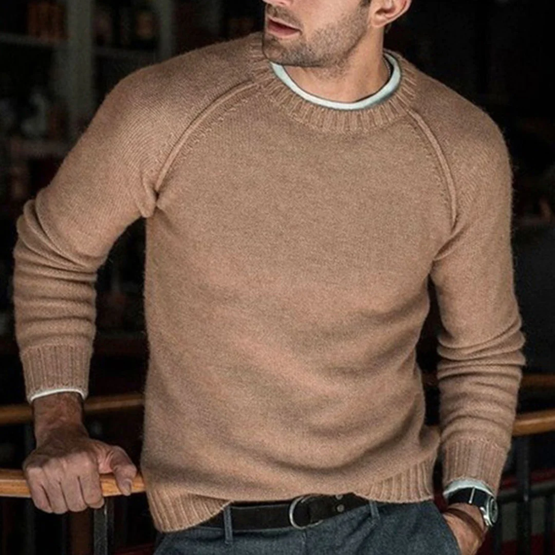 Autumn and winter casual men's knit sweater top sweater