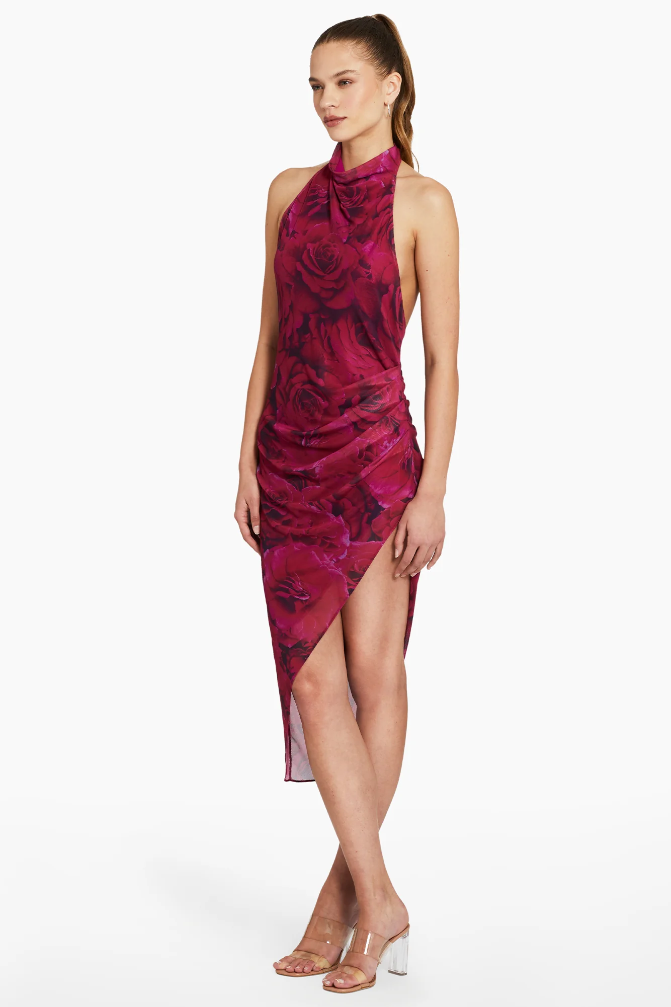 Samba Midi Dress in Printed Mesh