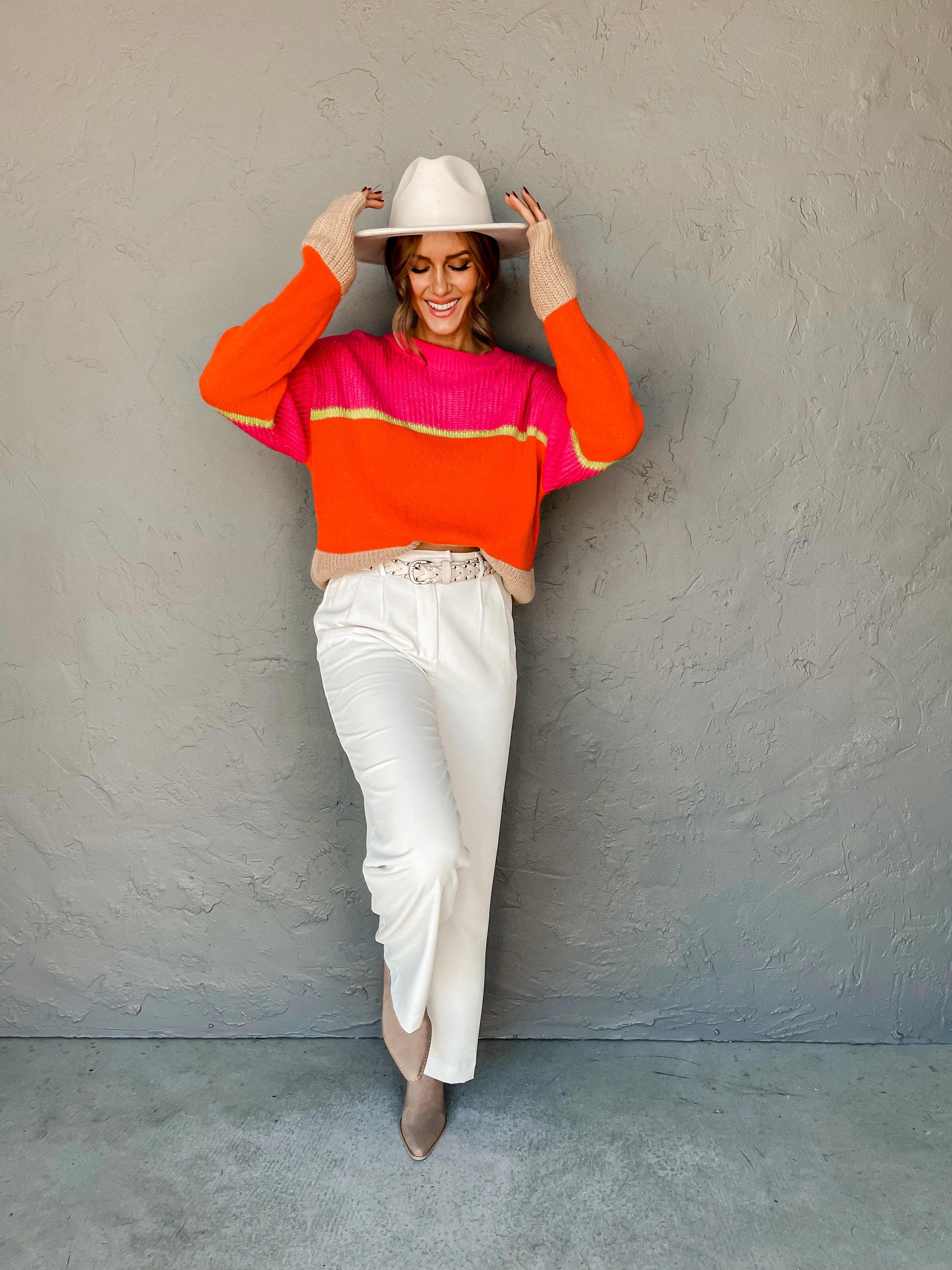 Ease Your Mind Color Block Sweater