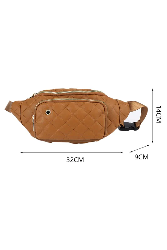 Rhombus Pattern Simple Waist Bag