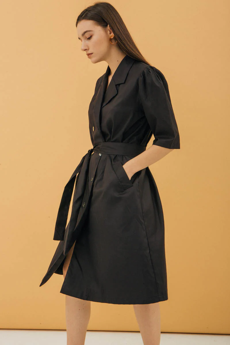 Tail Coat Dress - Black