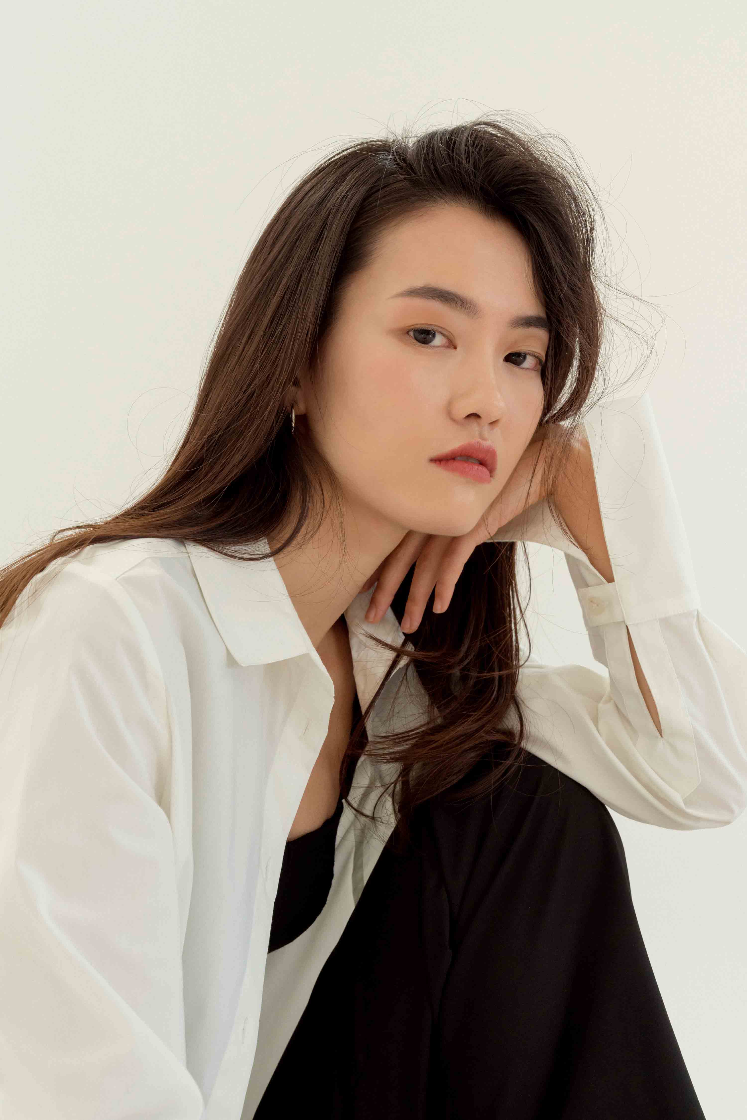 Fine Long Shirt Dress - Ivory