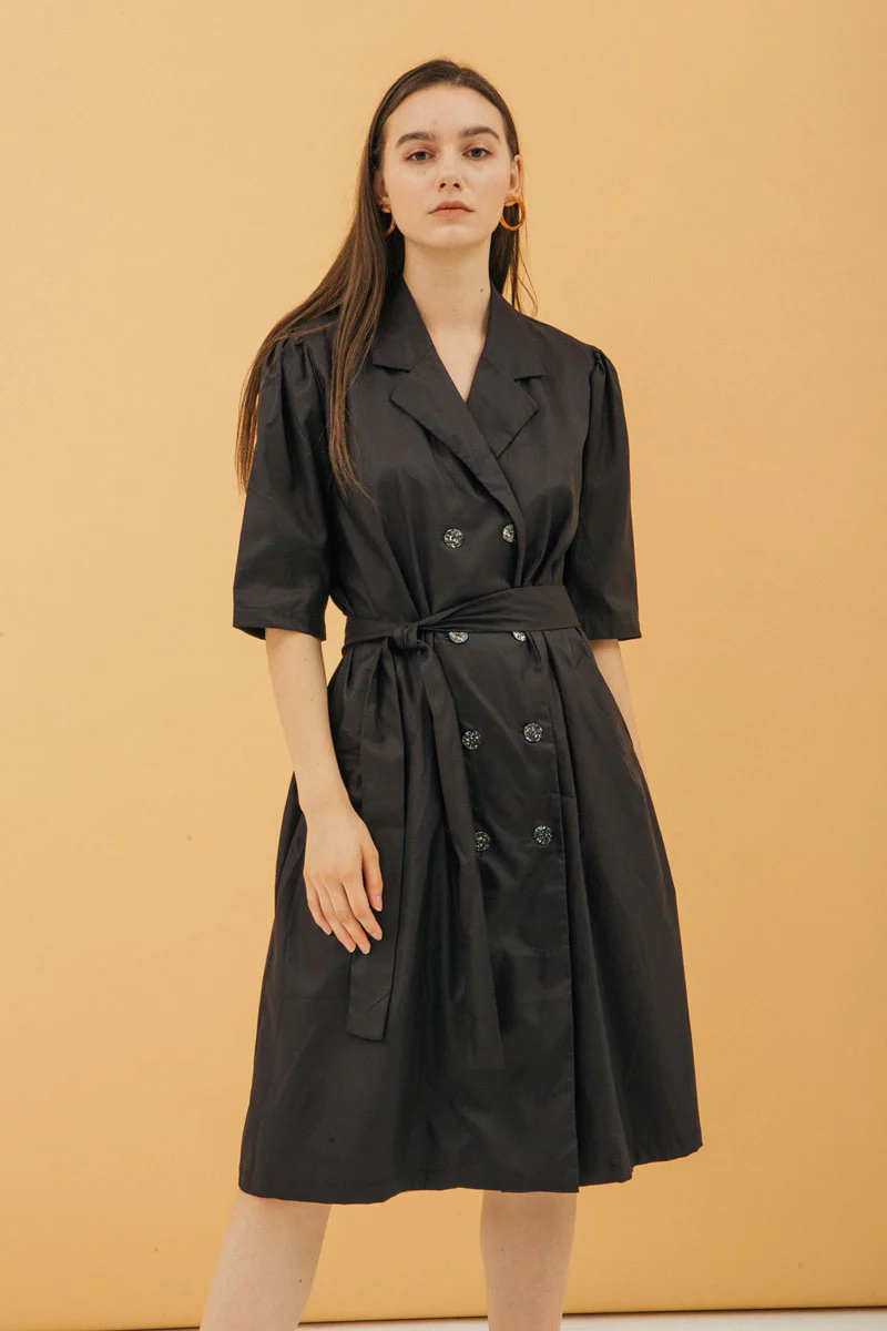 Tail Coat Dress - Black
