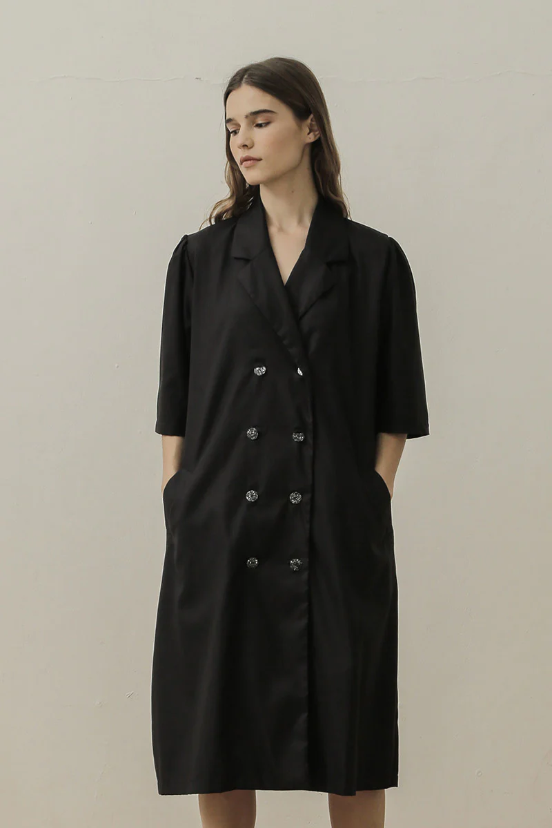 Tail Coat Dress - Black