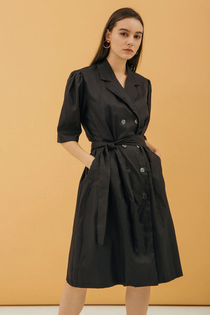 Tail Coat Dress - Black