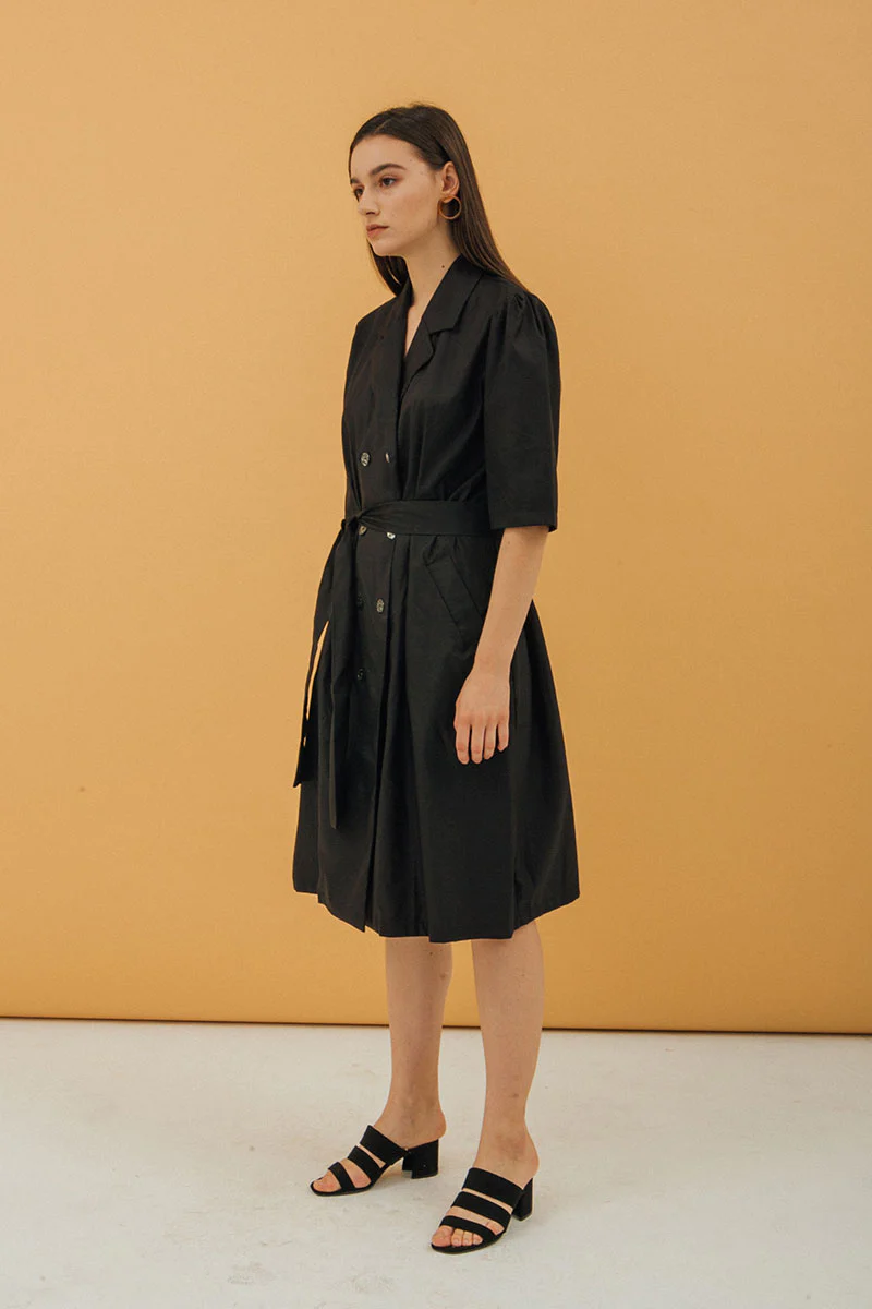 Tail Coat Dress - Black