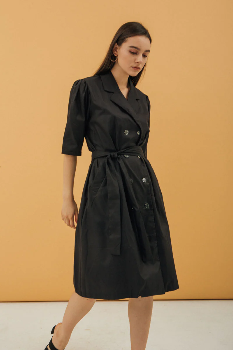 Tail Coat Dress - Black