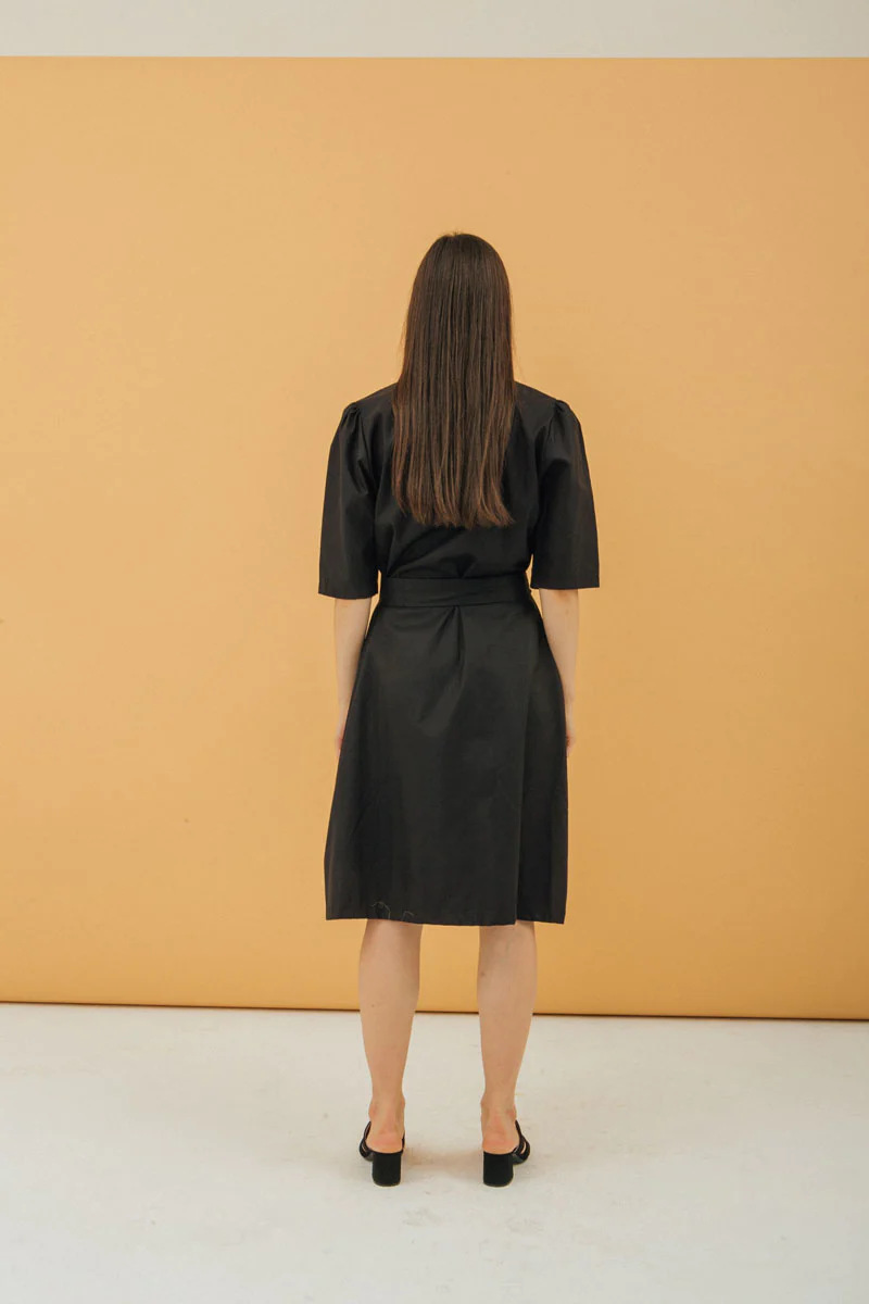 Tail Coat Dress - Black