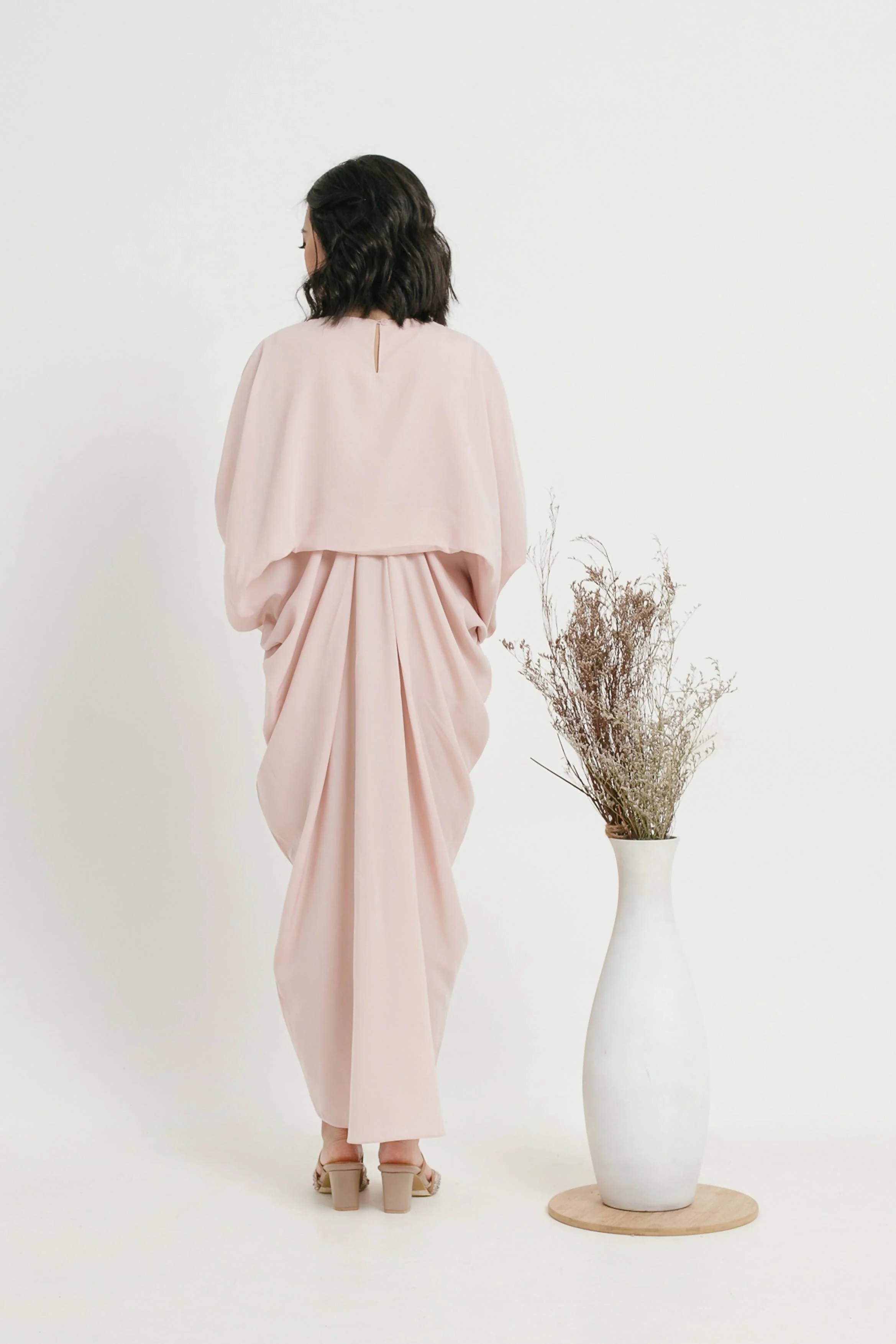 Amara Kaftan Dress - Baby Pink
