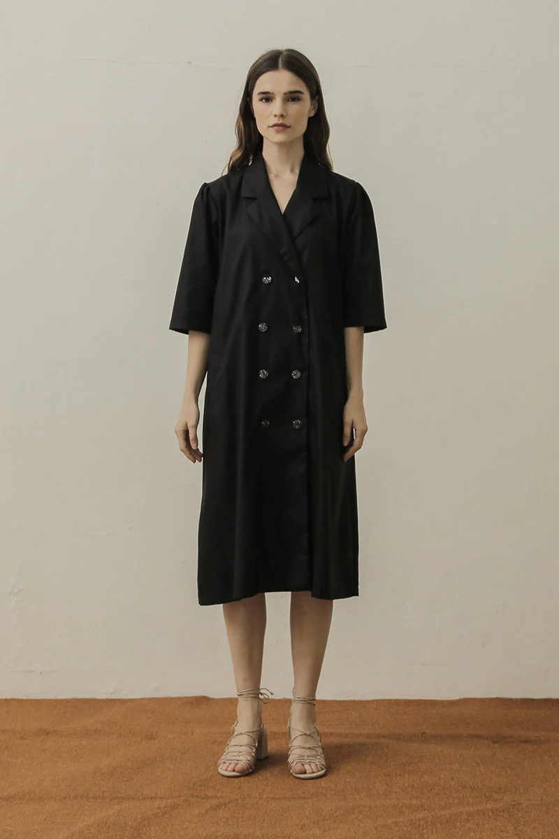 Tail Coat Dress - Black