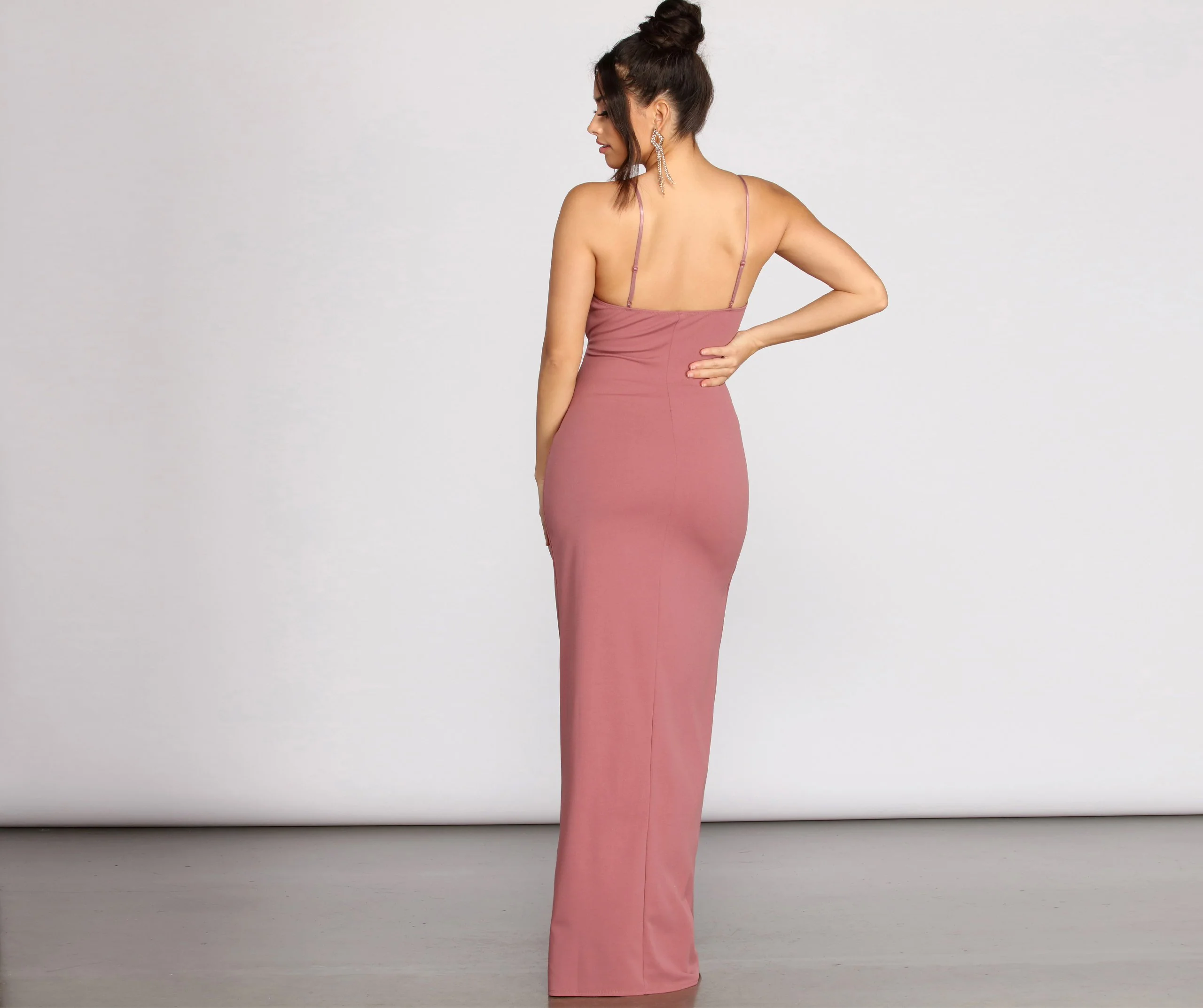 Sasha Formal High Slit Wrap Dress