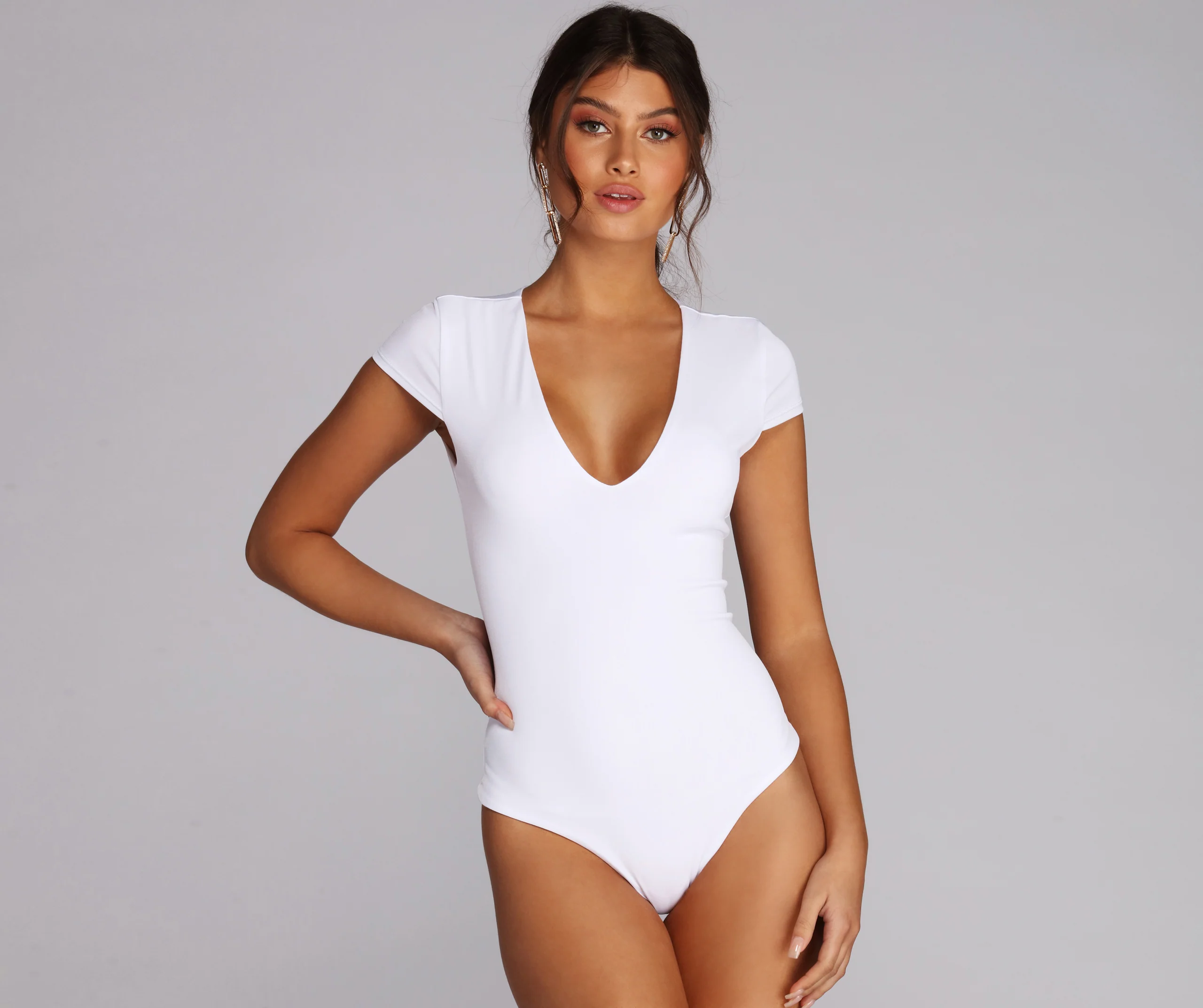 Basic V Neck Bodysuit