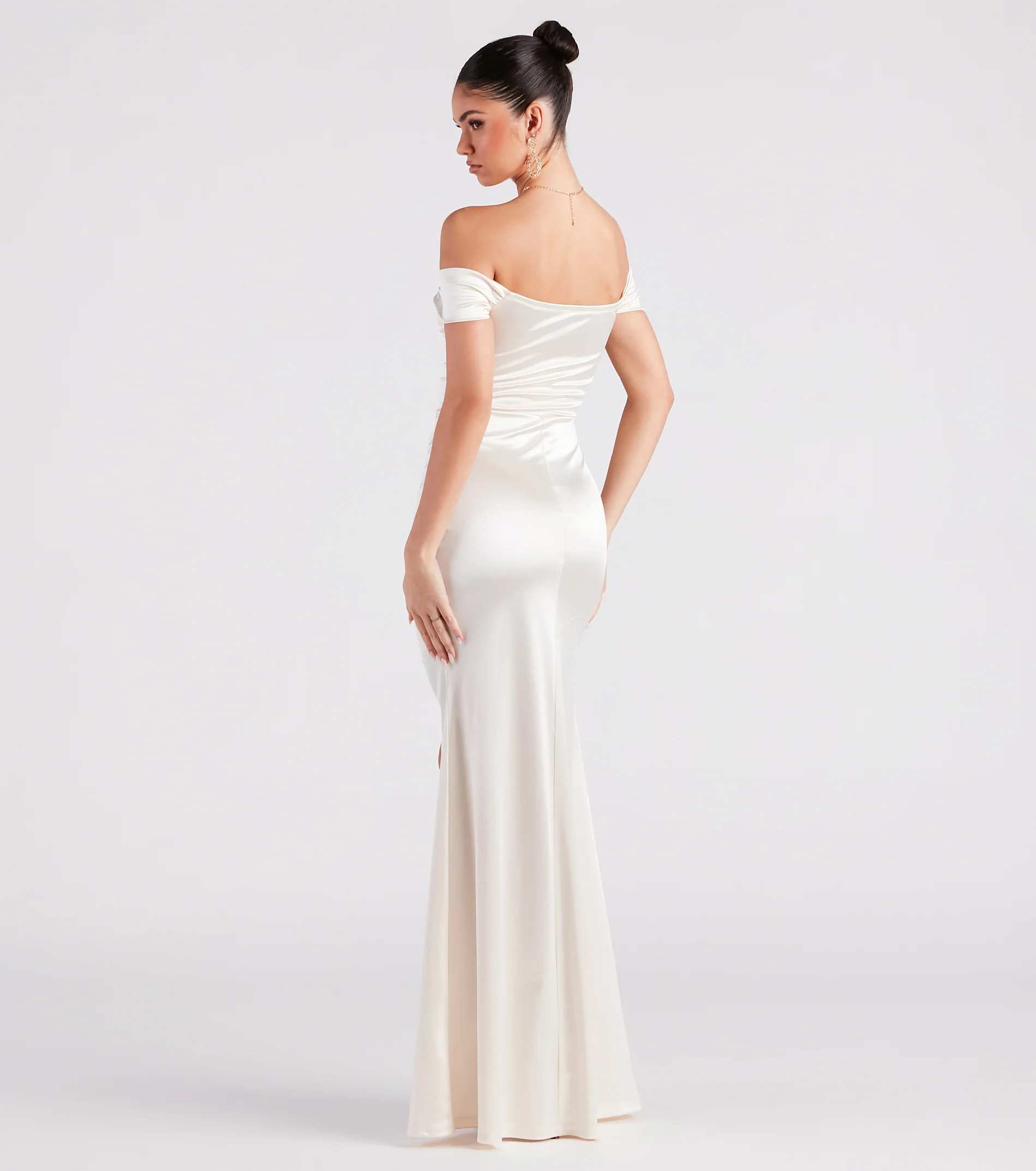 Valencia Formal Off-The-Shoulder Wrap Dress