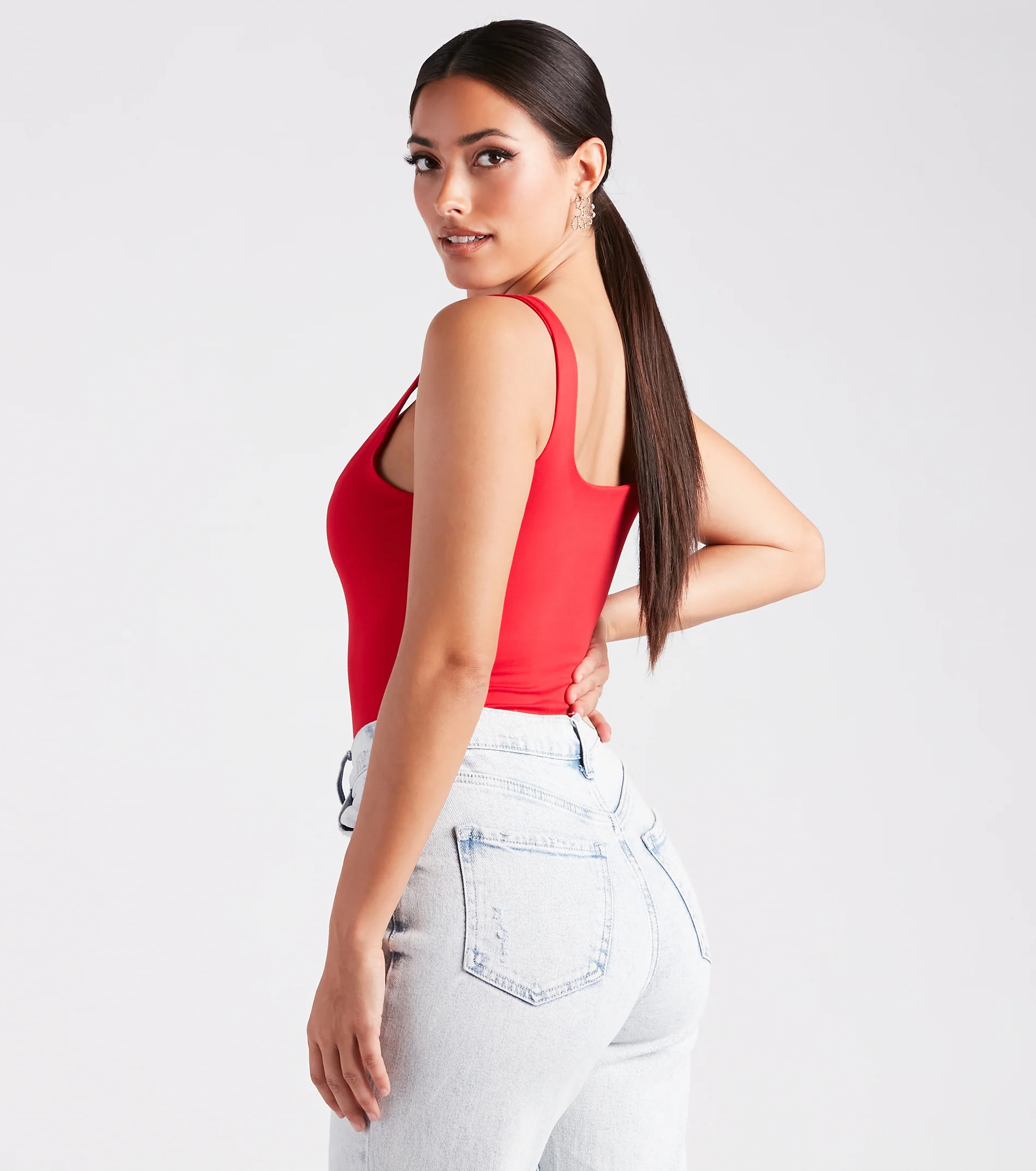 Staple Piece Scoop Neck Bodysuit