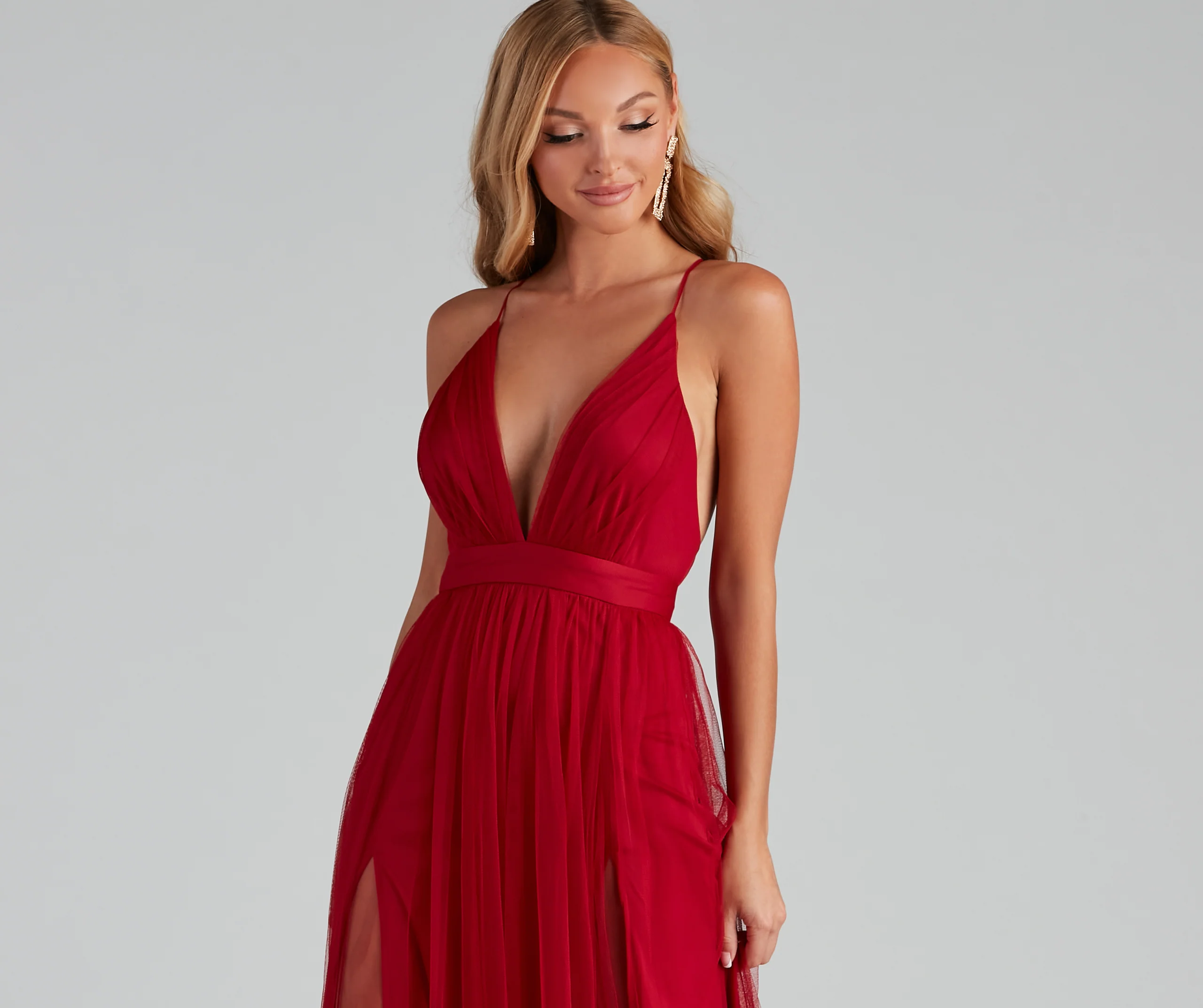 Elisabeth Pleated Tulle Formal Dress