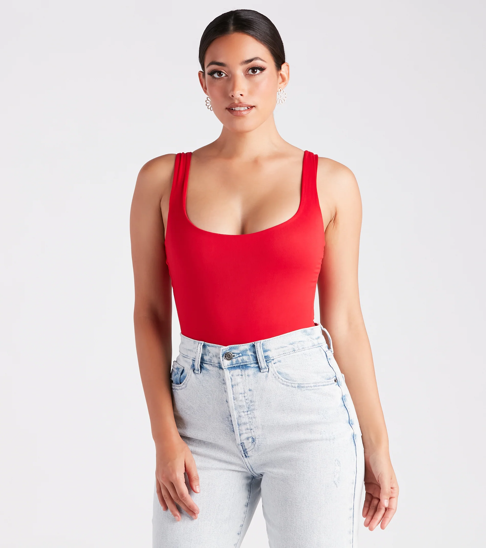 Staple Piece Scoop Neck Bodysuit