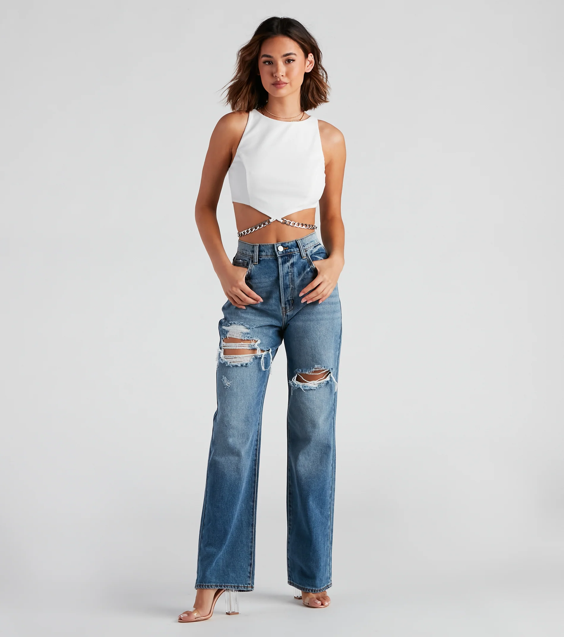 Straight Forward High Rise Boyfriend Jeans