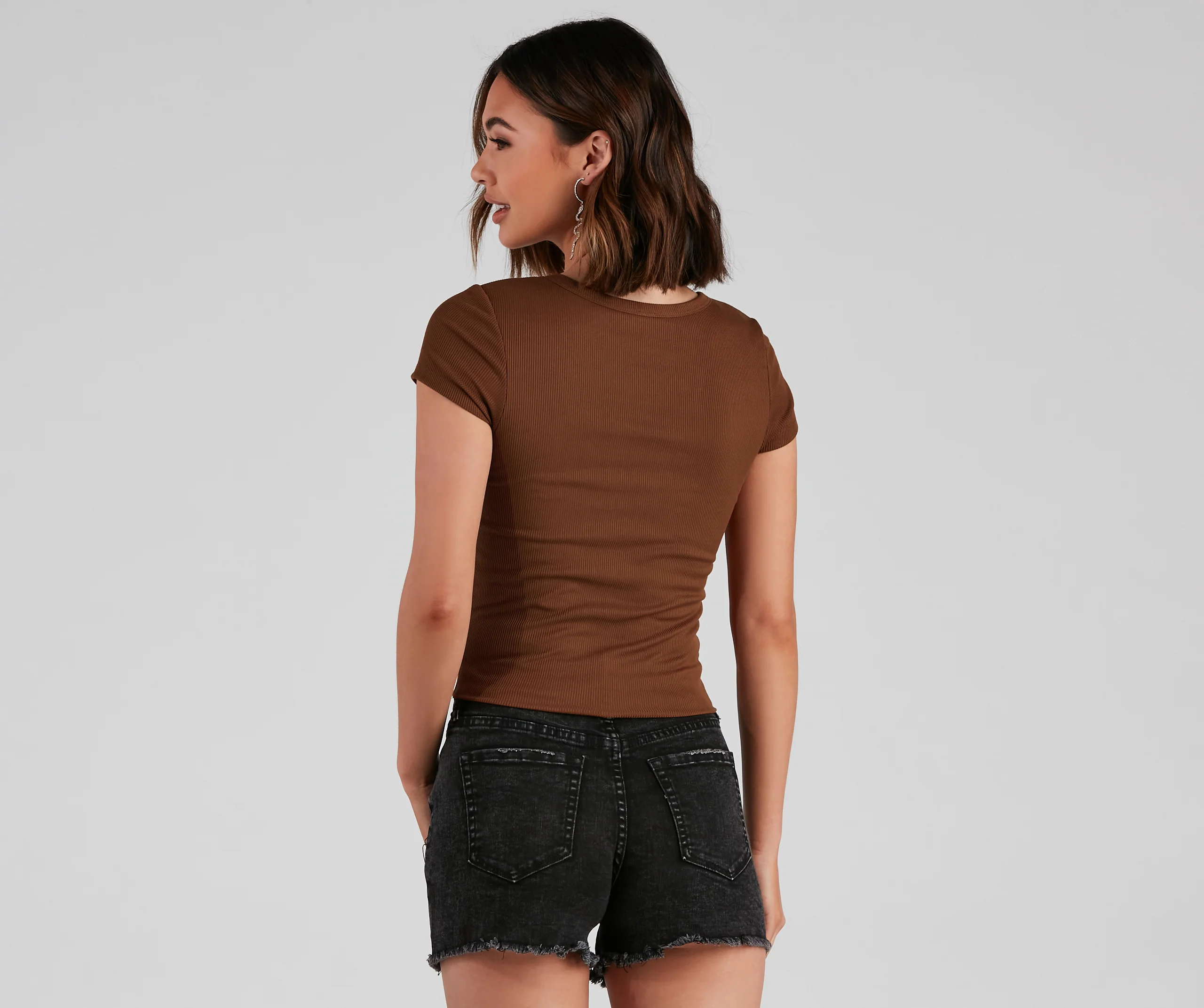 Simple Staple Ribbed Knit Top