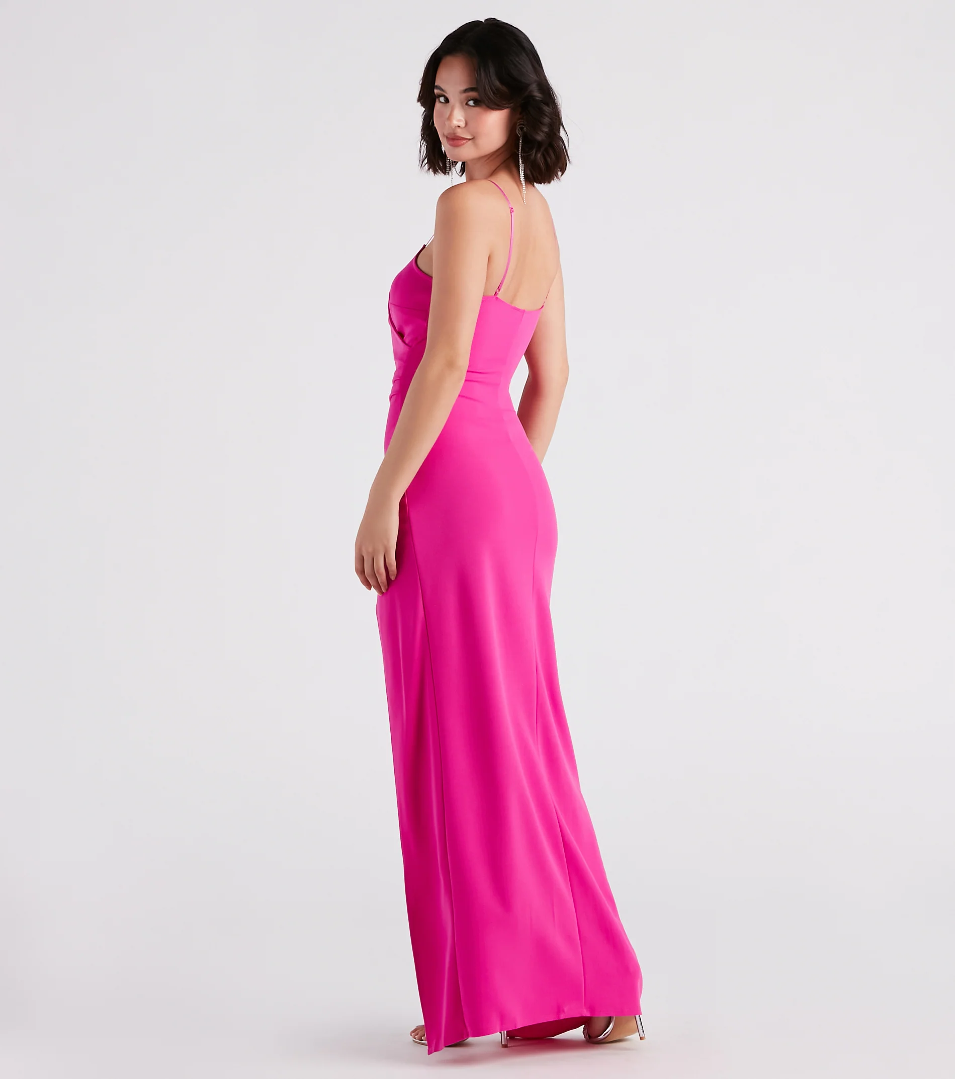 Sasha Formal High Slit Wrap Dress