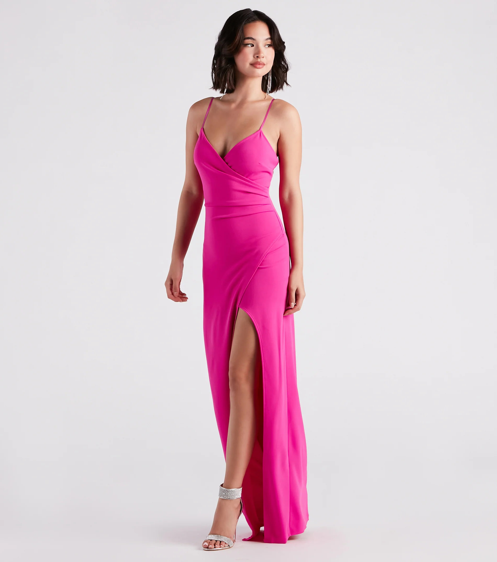 Sasha Formal High Slit Wrap Dress