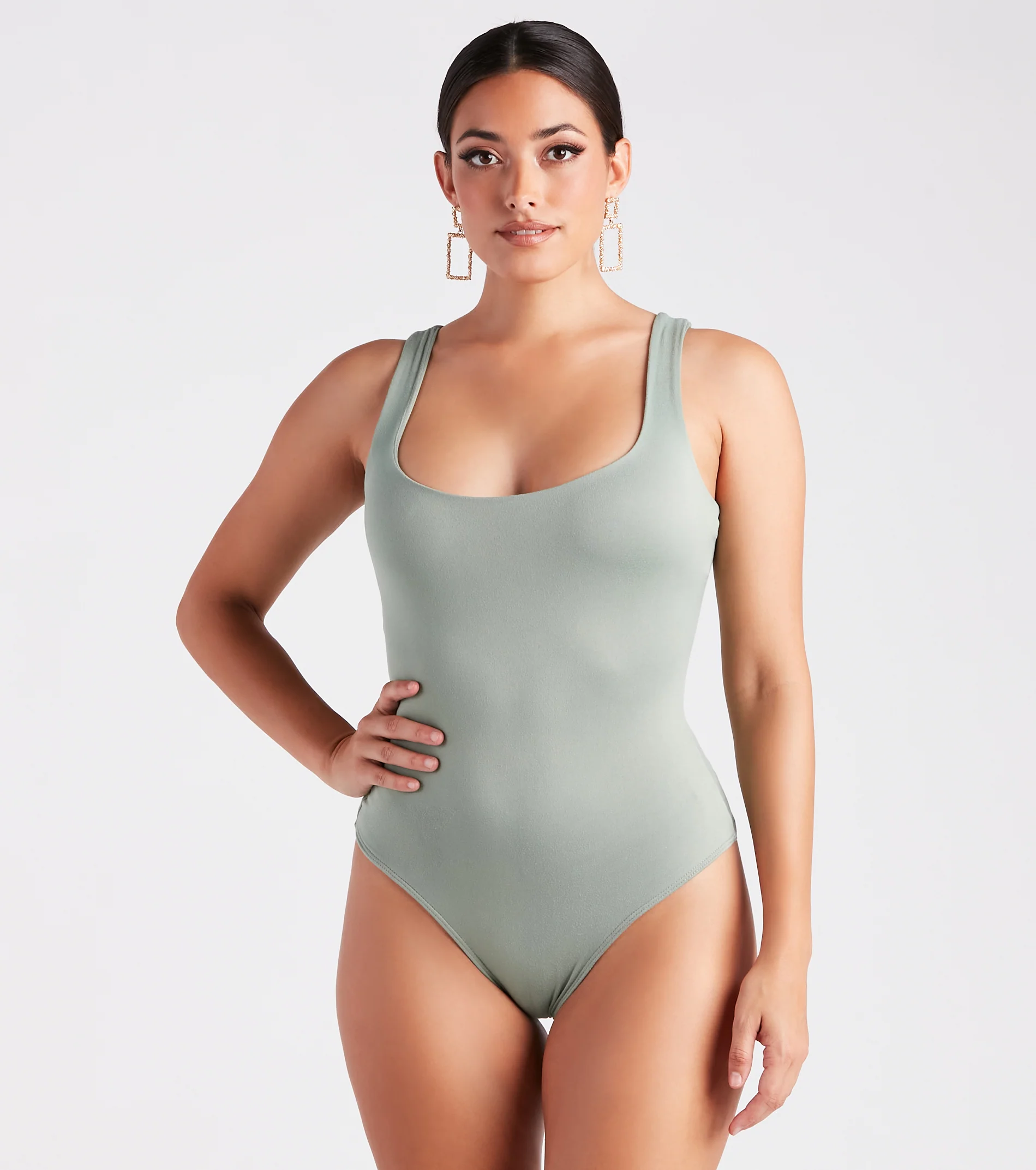 Staple Piece Scoop Neck Bodysuit