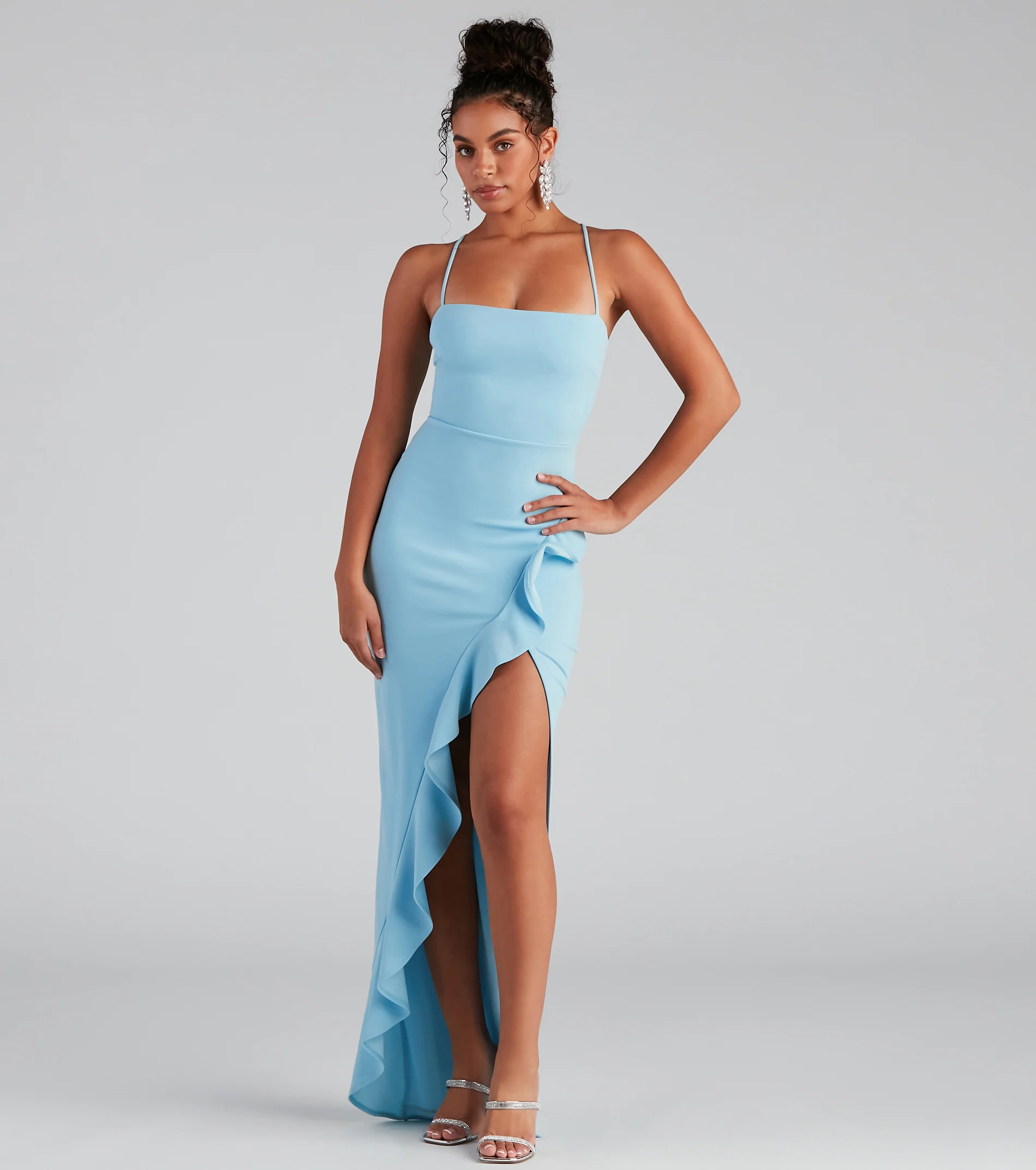 Tiffany Sleeveless High Slit Formal Dress