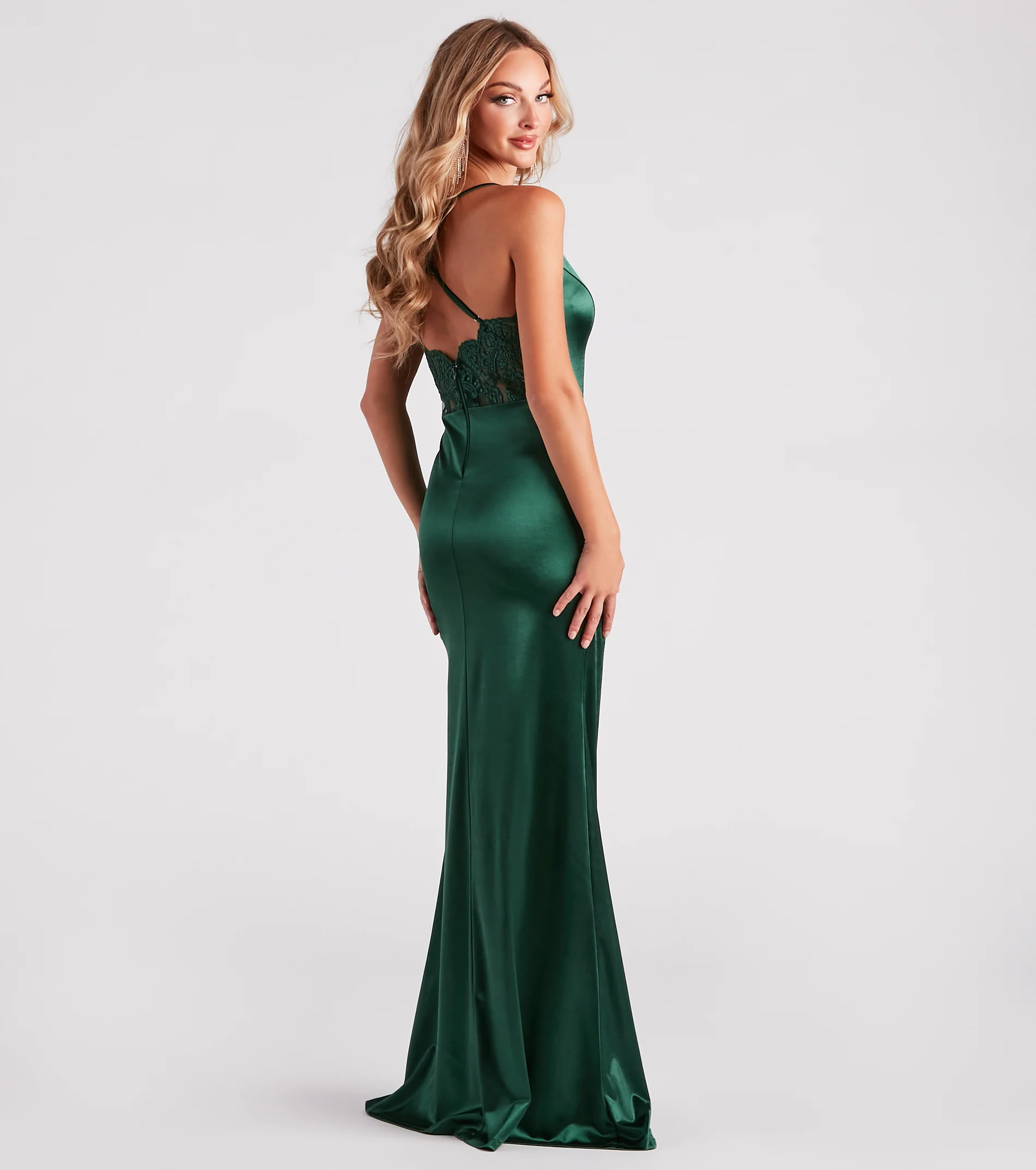 Abigail Ruched Satin Mermaid Dress