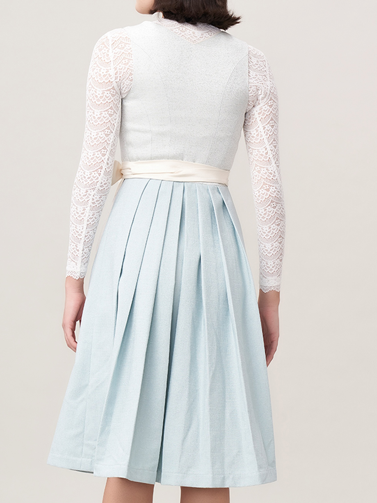 Damen Blau Zwei verdeckte Eingriffstaschen Dirndl LAINER
