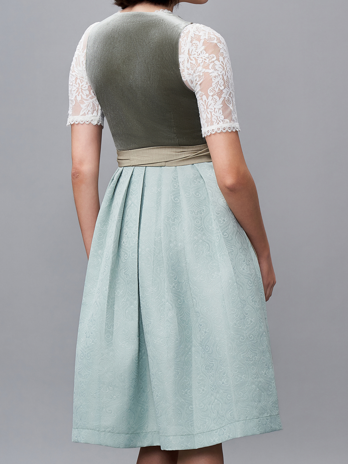 Damen Grün Zwei verdeckte Eingriffstaschen Dirndl WATT