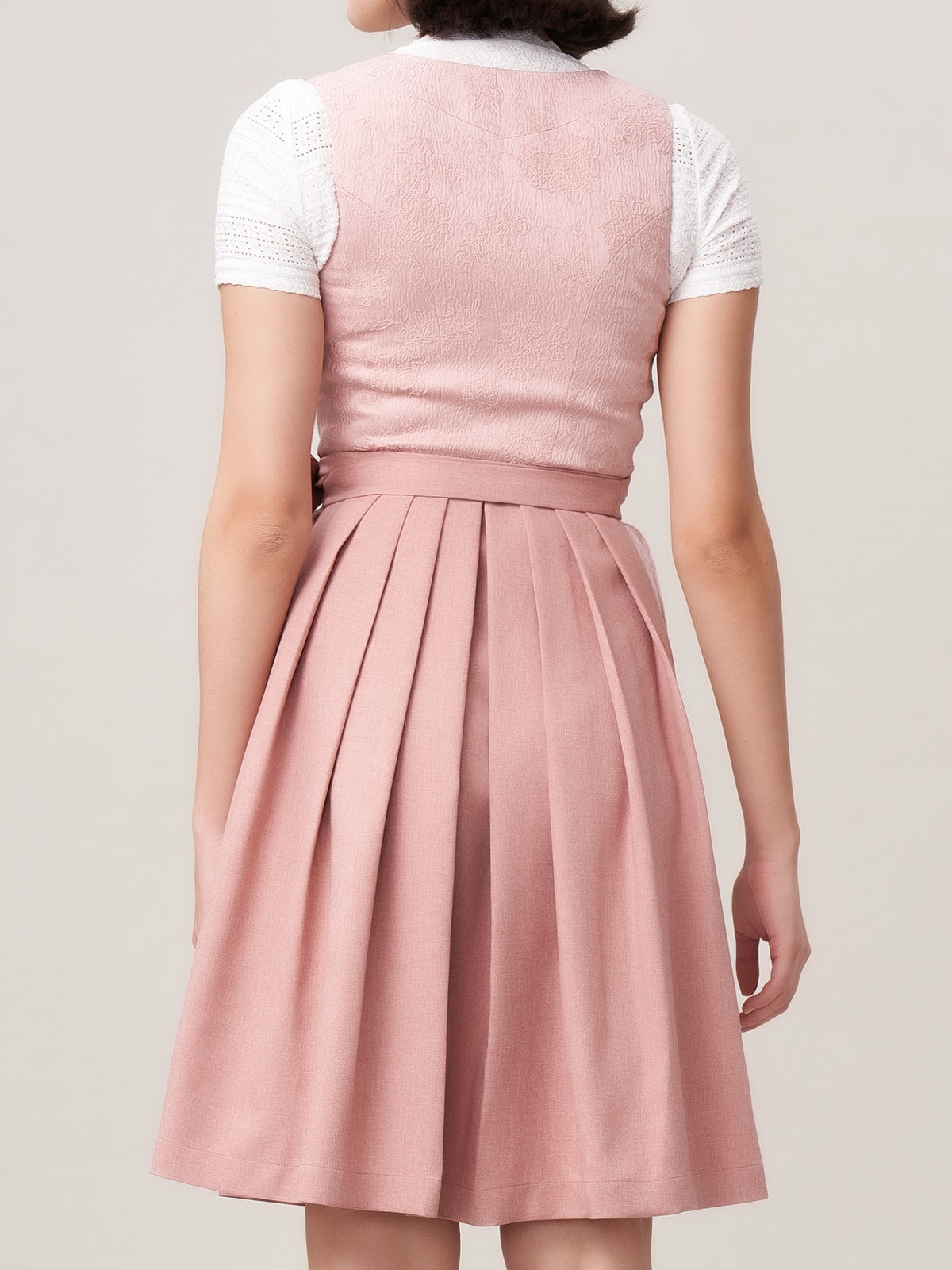 Damen Rosa Zwei verdeckte Eingriffstaschen Dirndl ANJA