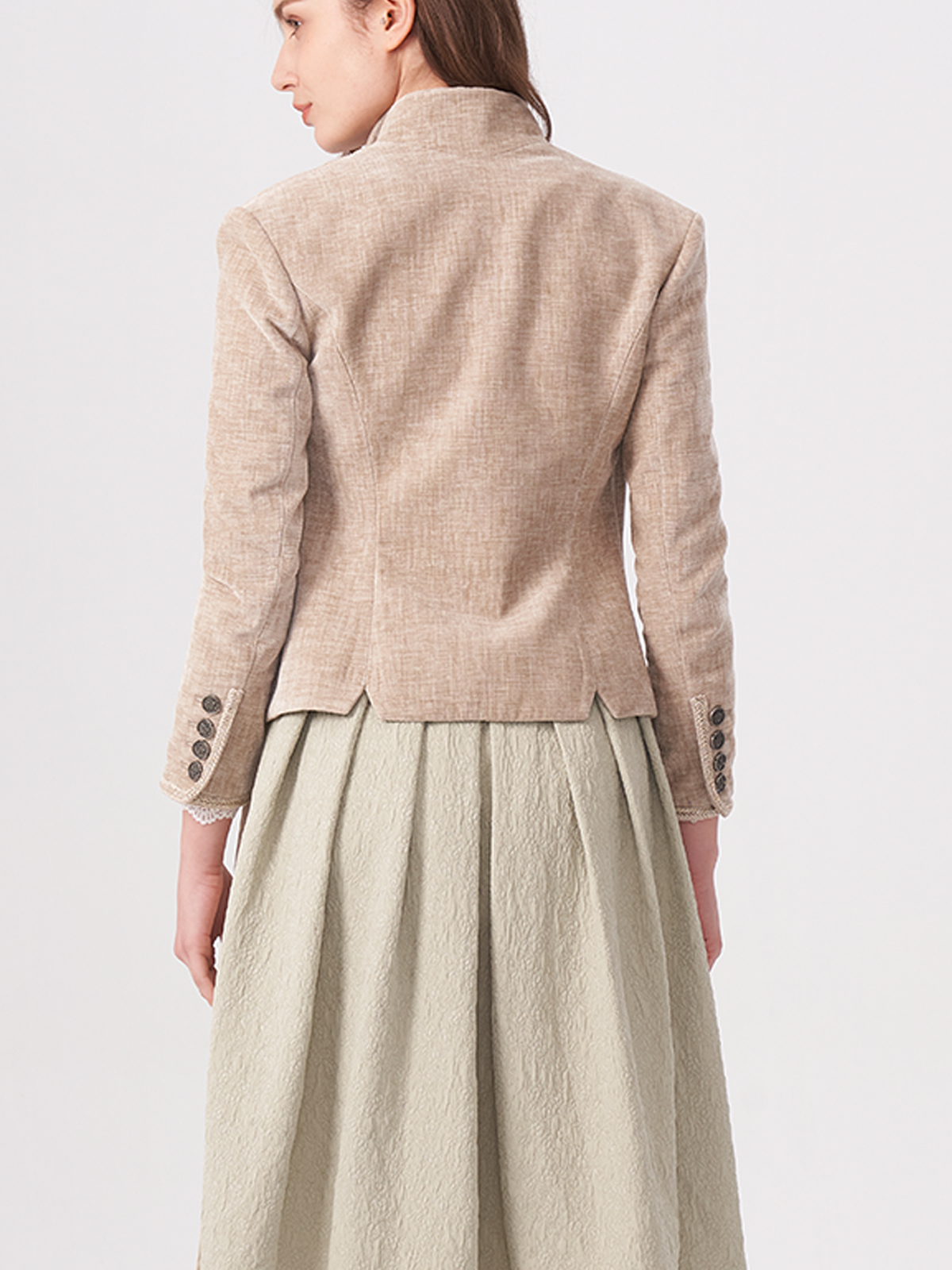 Beige Knöpfen Damen Jacken BARBARA