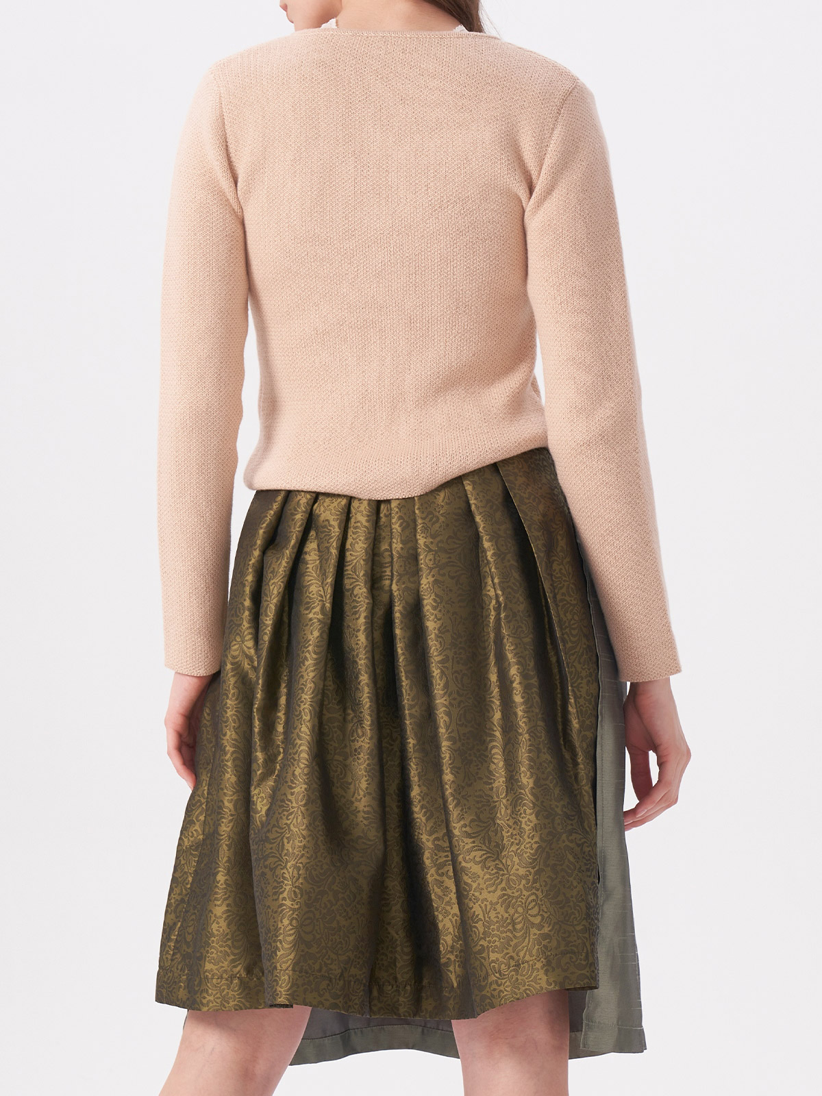 Damen Creme Schmal Knöpfen Strick MIRA