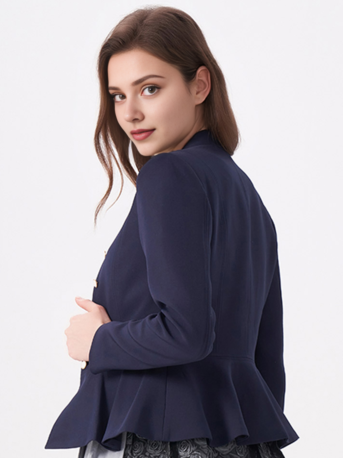 Damen Knöpfen Blau Jacken CANDELA